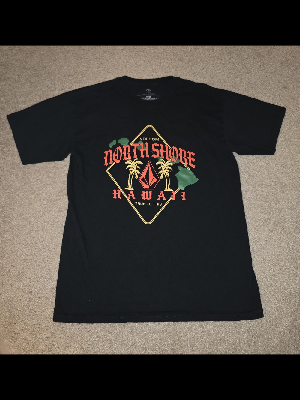 Volcom North Shore Hawaii Black Graphic Tee